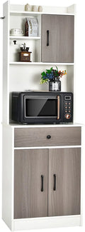 Tall Buffet Hutch Cabinet with Drawer Cabinet Shelf W961