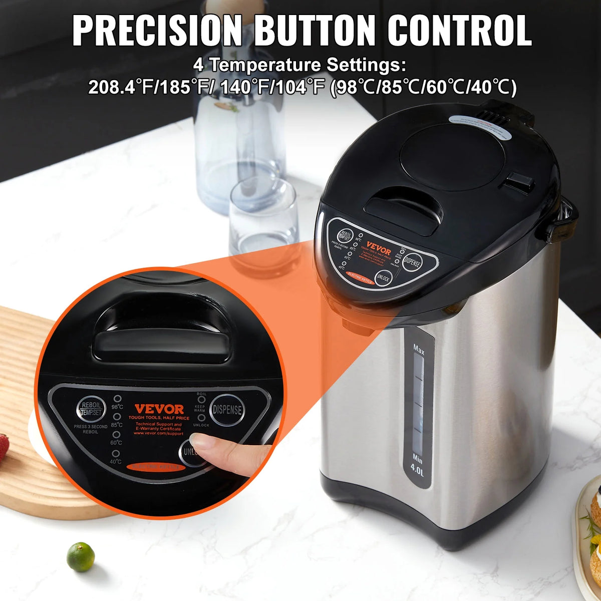 3L Electric Countertop Hot Water Dispenser V6239