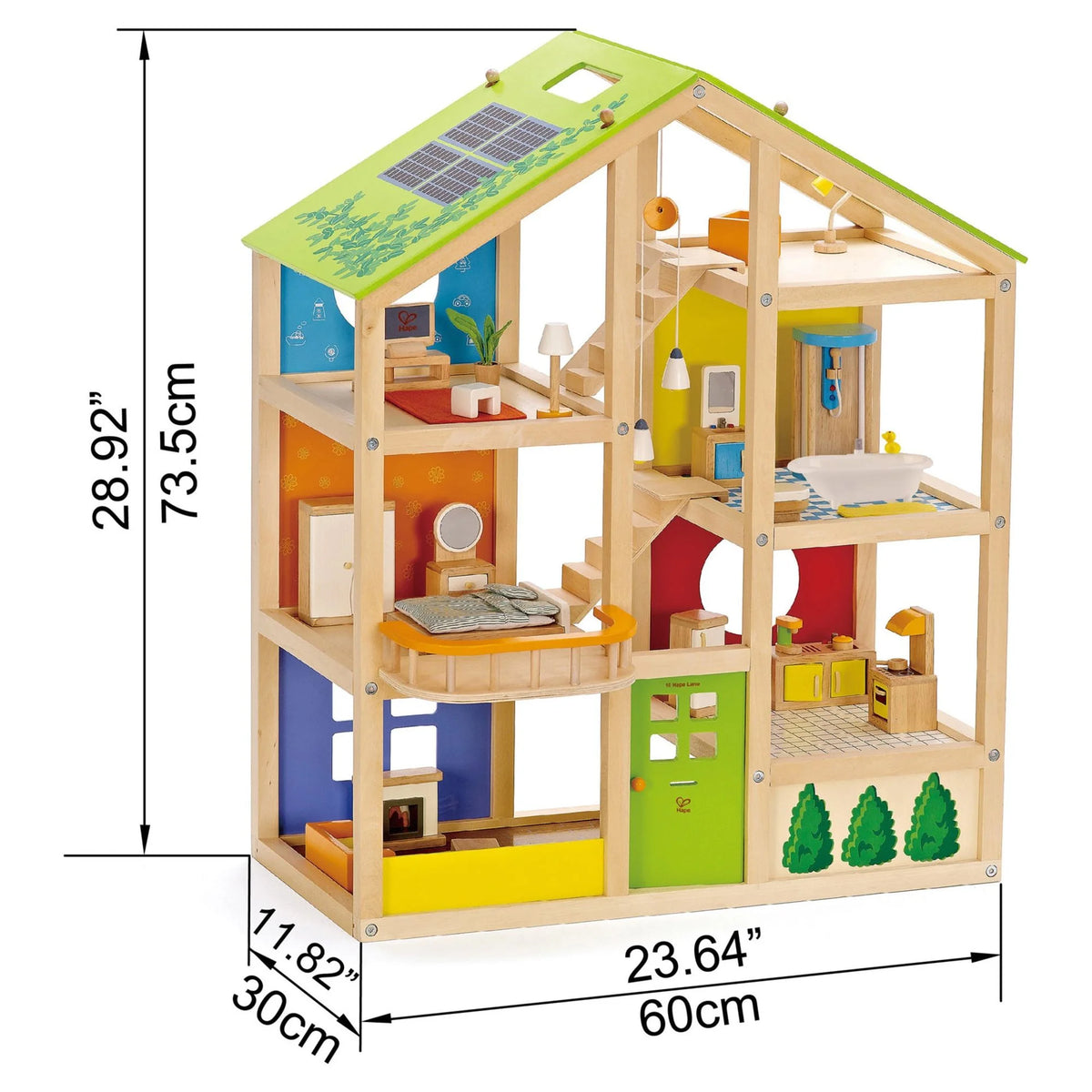 Wooden Furnished Dollhouse Playset F973234