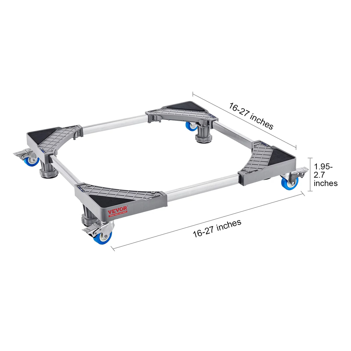 Adjustable Washing Machine Stand 400 lbs 4 Wheels H906