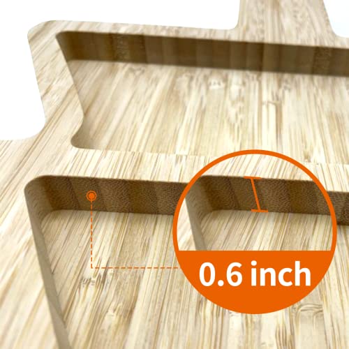 Bamboo Serving Platter Charcuterie Board Set with Knife & Fork H250