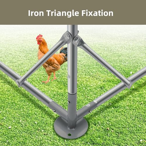 Large Walk-in Metal Chicken Coop with Waterproof Cover C131260