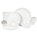 16 Piece Speckled Stoneware Dinnerware Set C3352
