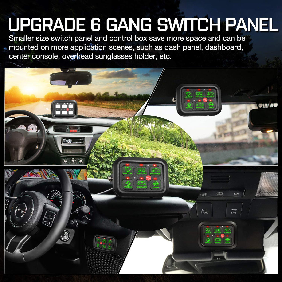 6 Gang Switch Panel with Harness Label Sticker X593695
