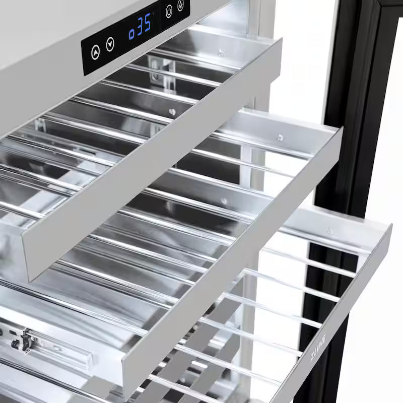 24 in. Dual Zone 44-Bottle Wine Cooler with Glass Door Y8544