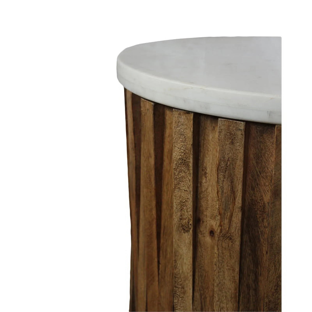 Ivory Marble Top Accent Table J77460