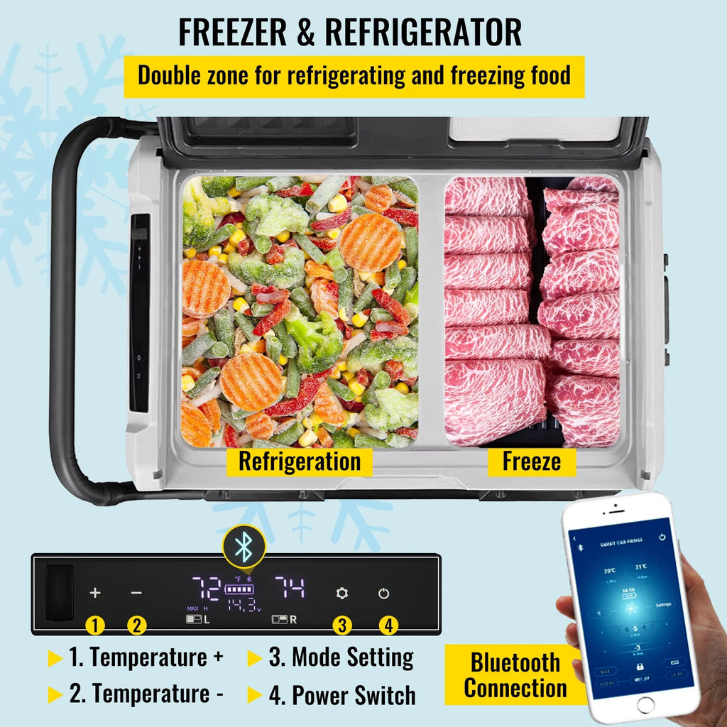 12 Volt 48Qt Dual Zone Car Refrigerator S684