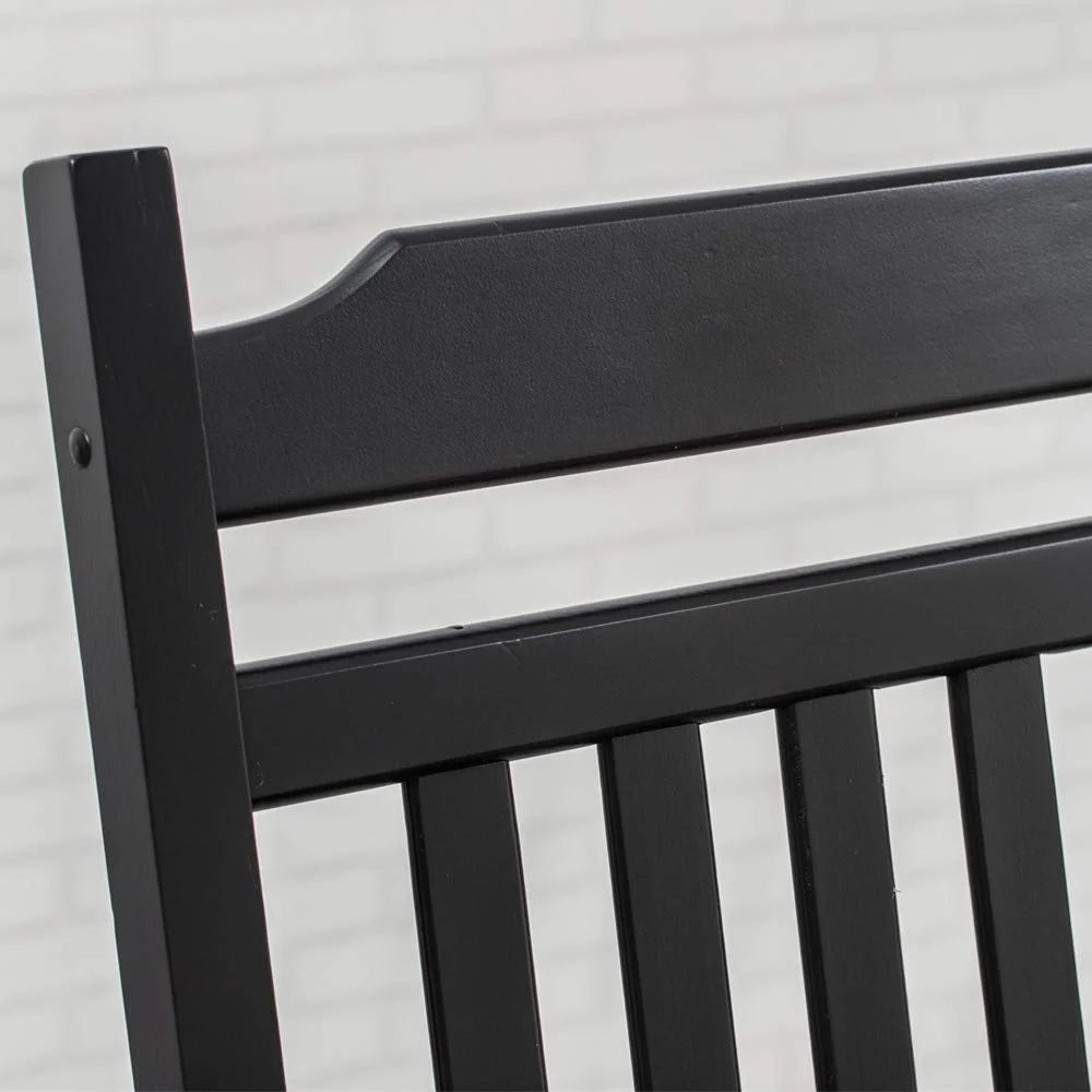 3 Piece Patio Rocking Chair Set with Side Table Black M8487