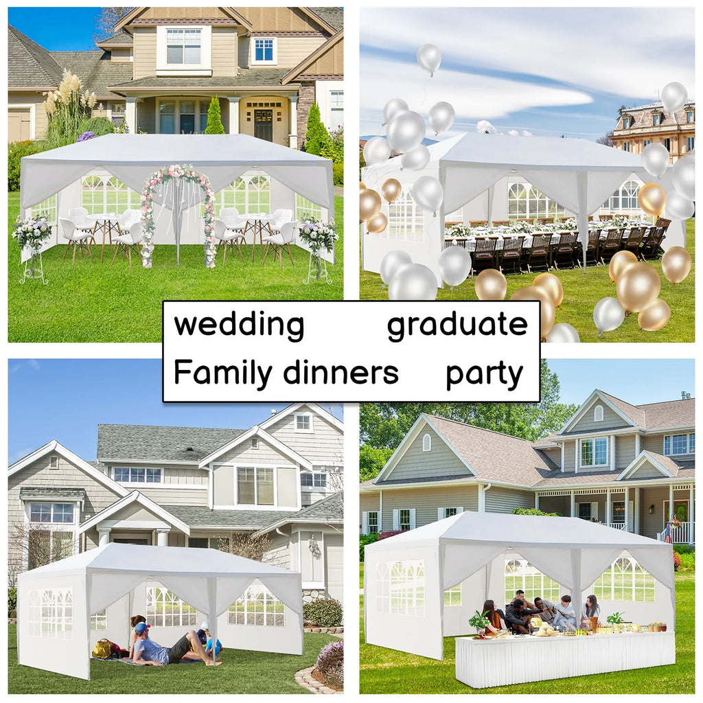 10'x 20' White Party Tent with Sides A933088