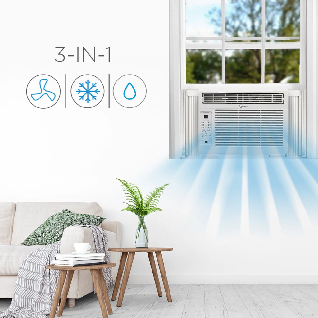 6,000 BTU 115V White Window Air Conditioner X3342