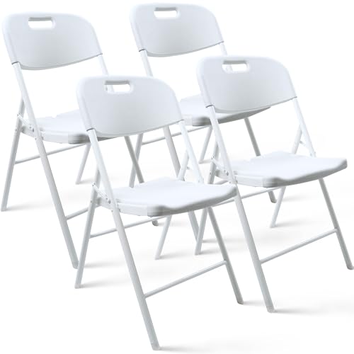 6 Pack White Folding Chair 700 lb Weight Capacity J687