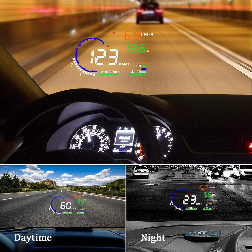 5.5 inches Multi Color Car HUD Windshield Screen Display M31054