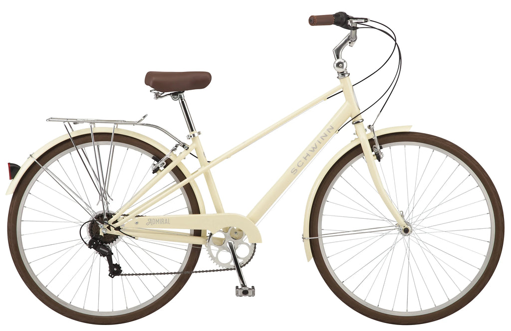 700c 7 Speeds Cream Hybrid Bike W744