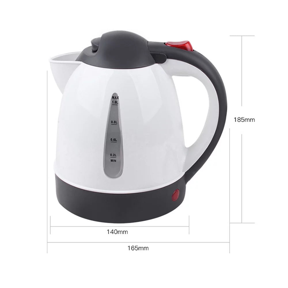 1000mL 24V 250W Portable Electric Kettle White N365