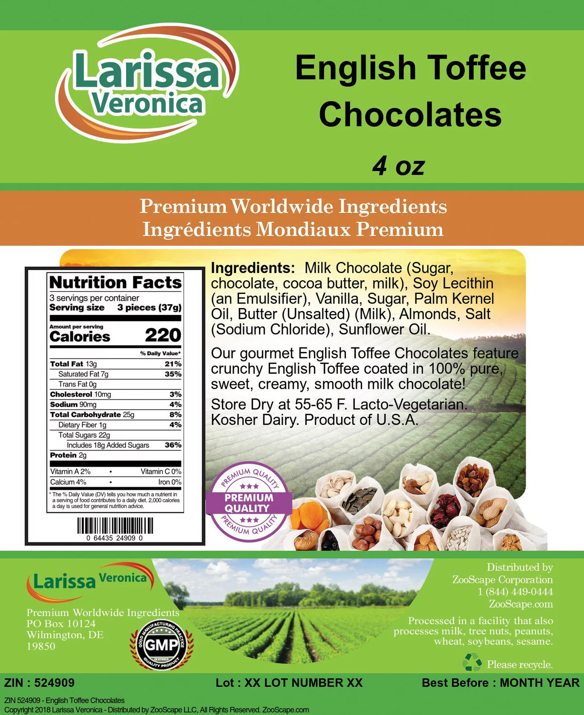 English Toffee Chocolates 4 oz 3-Pack S44479