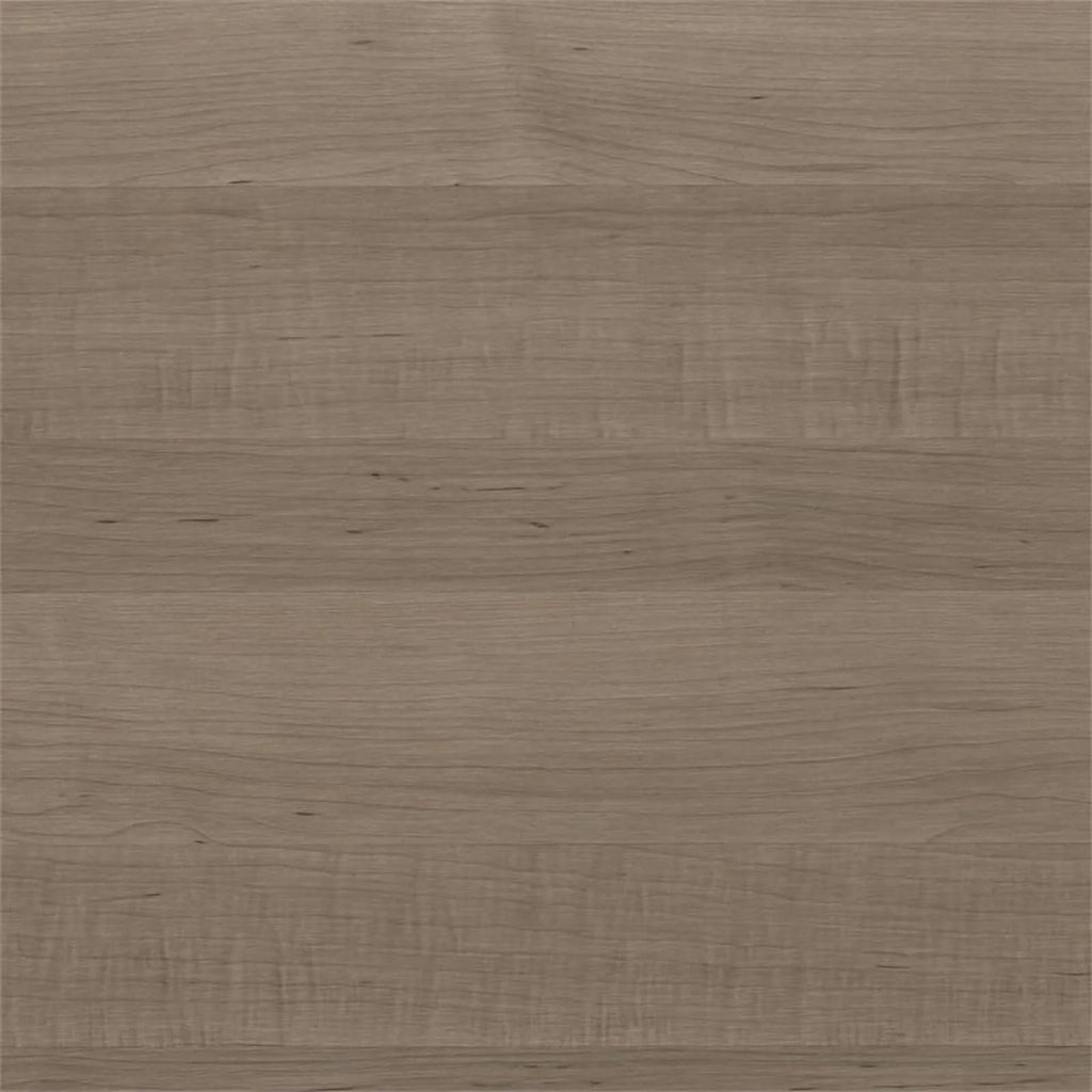 72W Sit to Stand L Desk with Hutch in Ash Gray Engineered Wood V350