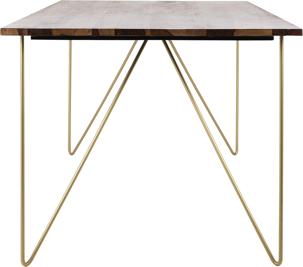 Walnut and Brass Dining Table U779
