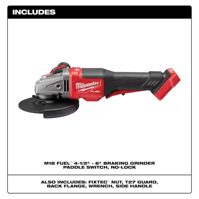 18 V Lithium-Ion Brushless Cordless 4-1/2 in./6 in. Braking Grinder with 1/4 in. Hex Impact Driver T31883