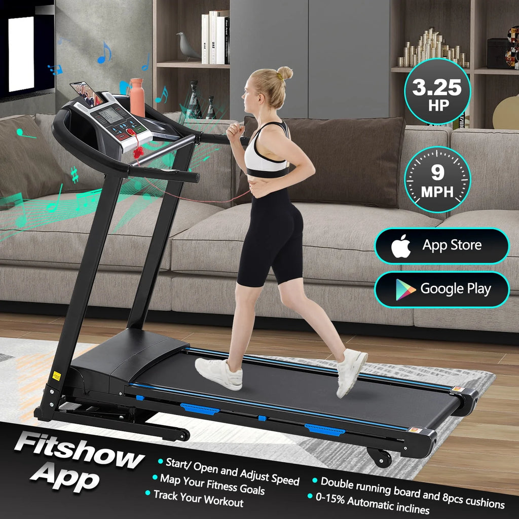 3.5HP Foldable Electric Treadmill with Incline S723