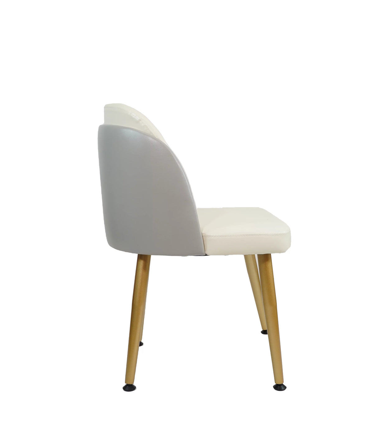 Set of 4 Leather Dining Chairs Metal Legs P214
