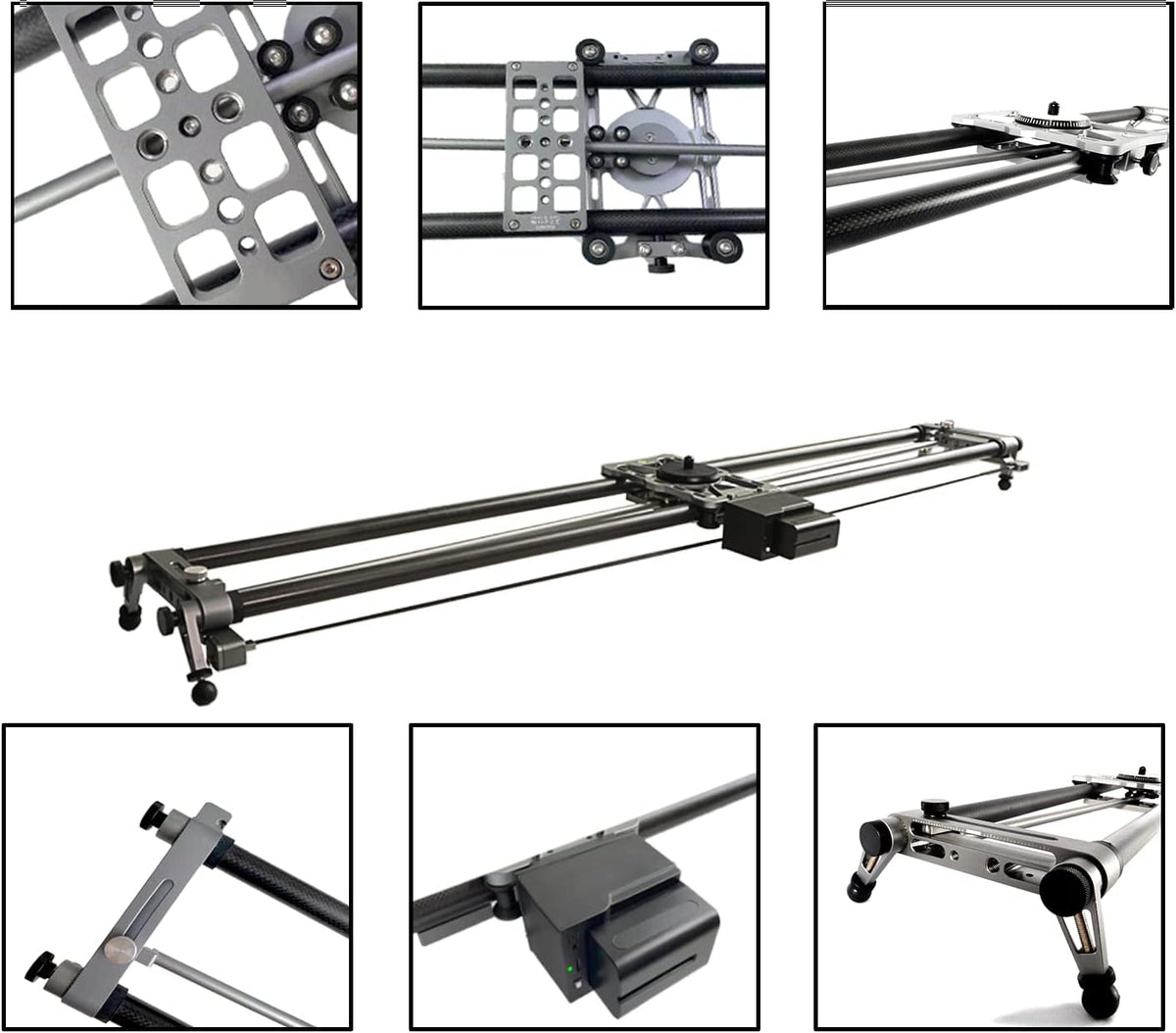 Motorized Camera Slider with App Control, 48'' Carbon Fiber Rail R836420