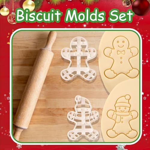 4 Pcs Large Gingerbread Man Cookie Cutter Set D8901