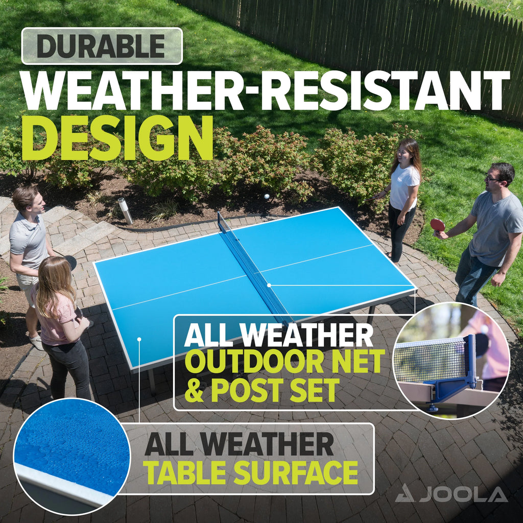 Blue Table Tennis Table with Net Set Q16421