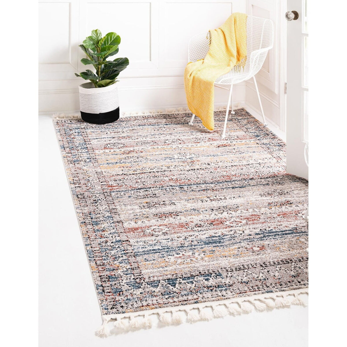 Contemporary Area Rug 9'x12' Multi P49575