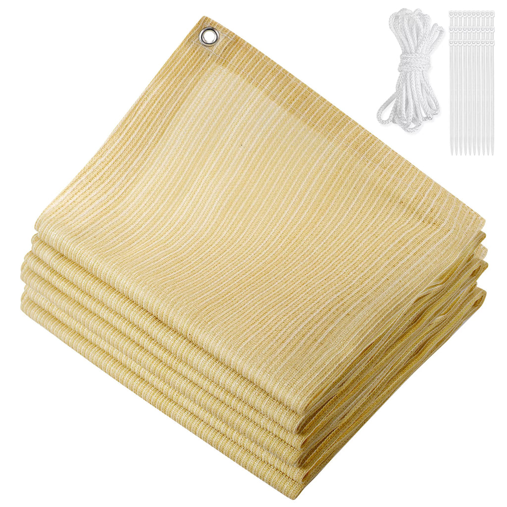 Beige 10'x10' Sunshade Netting D32083