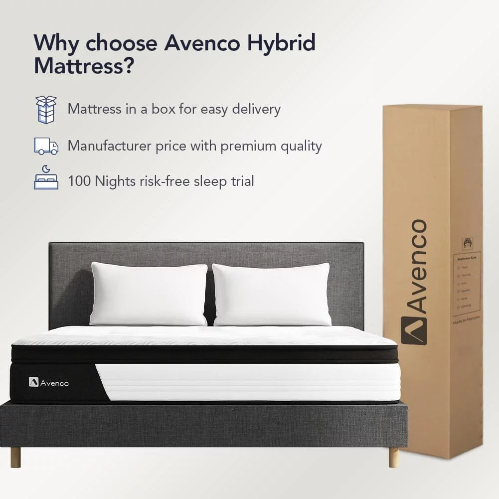 Queen Size 12-Inch Hybrid Memory Foam Innerspring Mattress U115897