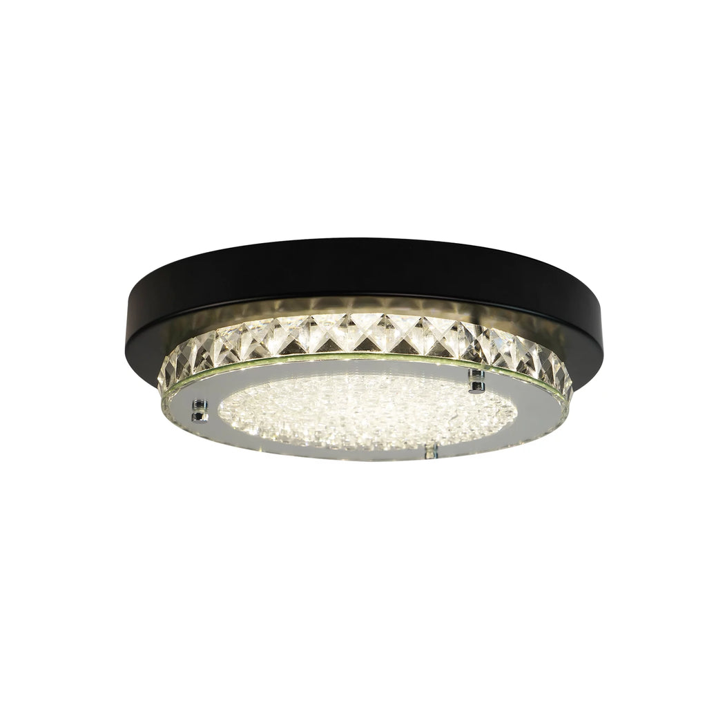 Black Crystal Flush Mount Ceiling Light E319151