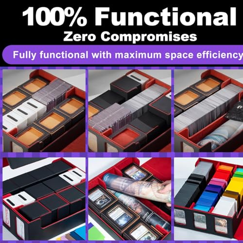 Black Trading Card Storage Case with Magnet Closure D2978