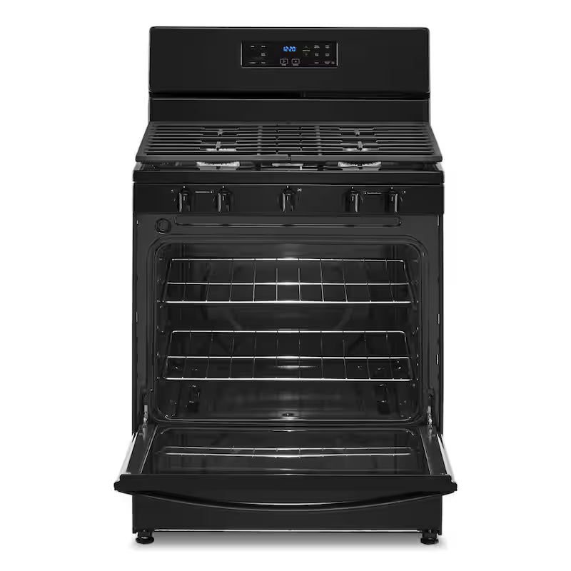 5-Burner Freestanding Gas Range in Black J595