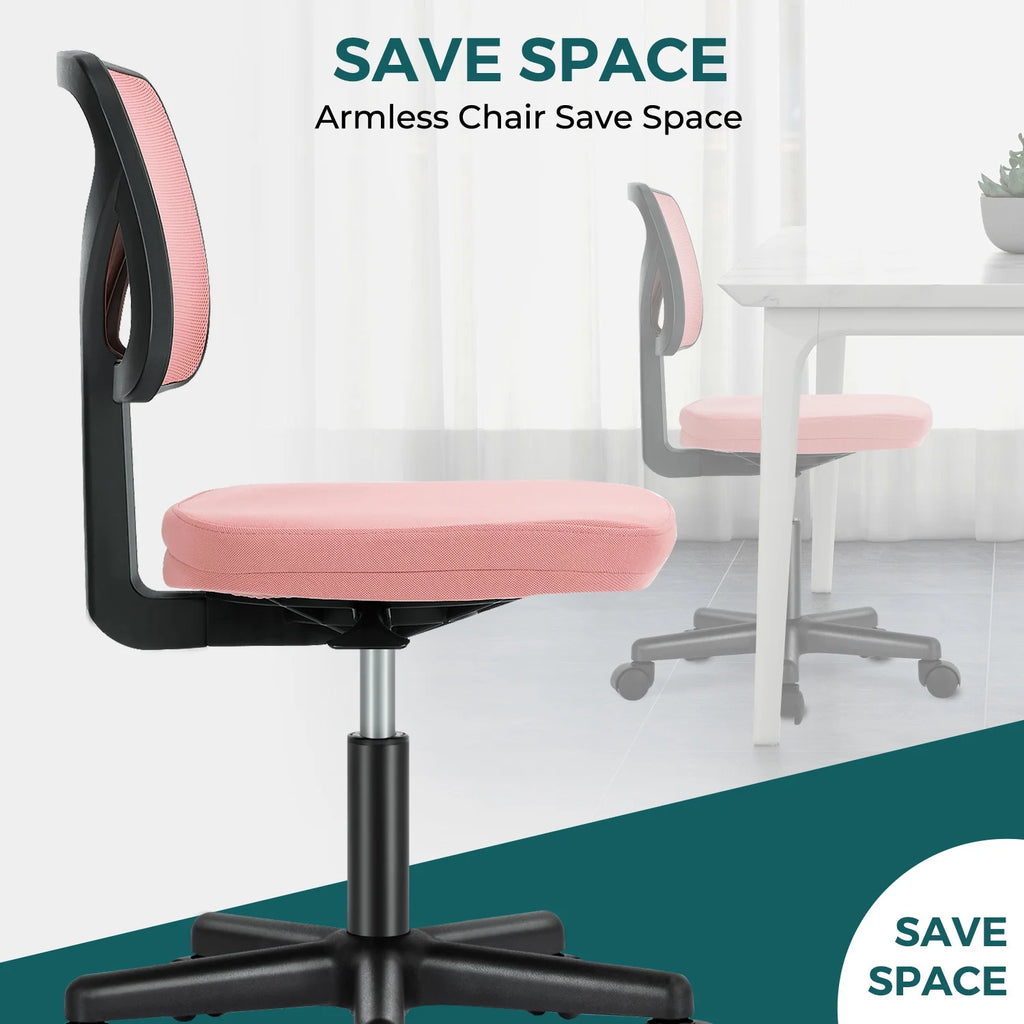 Armless Desk Chair with Lumbar Support W912137
