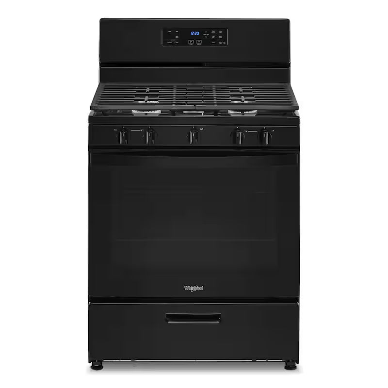 5-Burner Freestanding Gas Range in Black J595