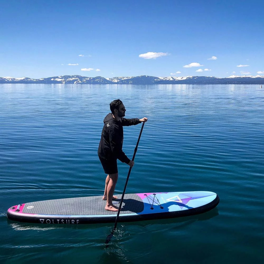 11 Foot Black Inflatable Stand Up Paddle Board Kit with Pump D341