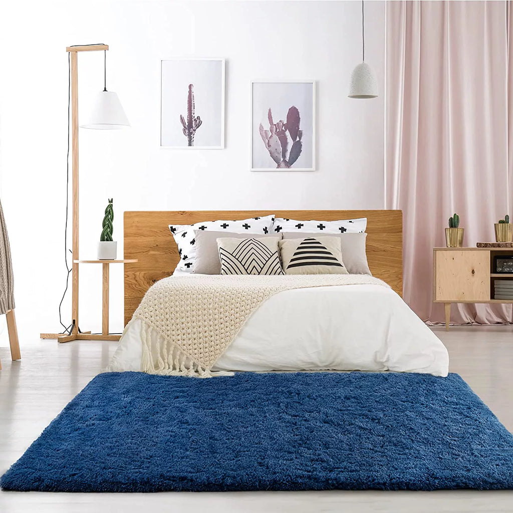Super Soft Shaggy Area Rug 5'x8' Indigo C66021