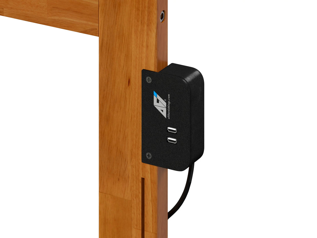 King Solid Wood Panel Headboard with Attachable Charger K3636