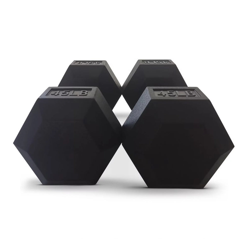 45 Pounds Hexagonal Cast Iron Dumbbell Pair X7858
