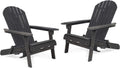 Acacia Wood Folding Adirondack Chairs Set of 2 A92400
