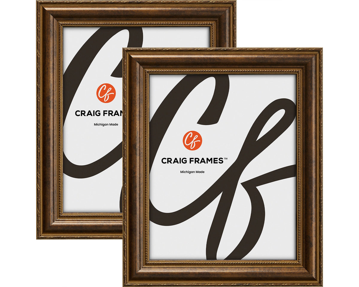 Bronze 10x11 inch Picture Frame, Set of Two B8845