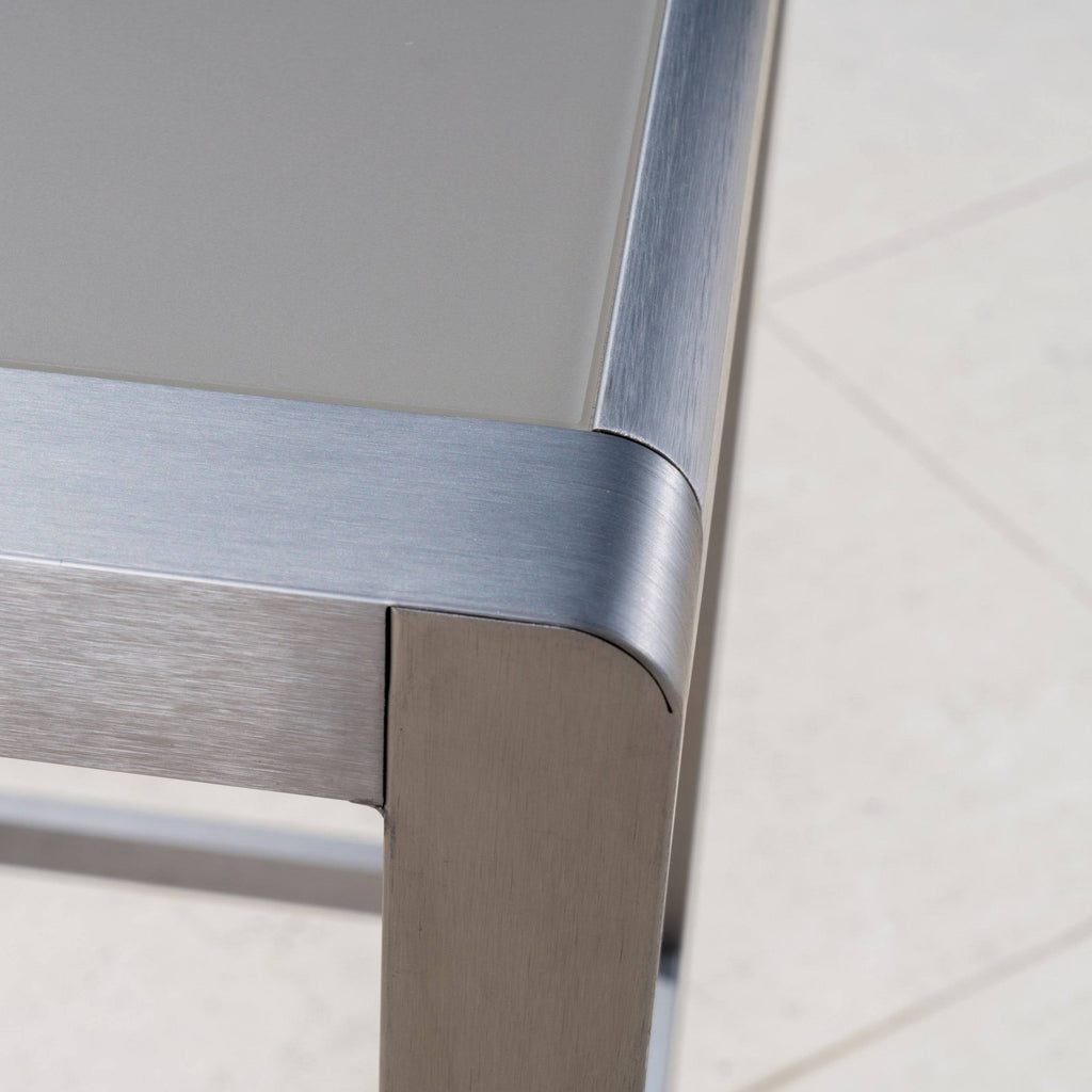 Square Aluminum Bar Table with Glass Top T320735