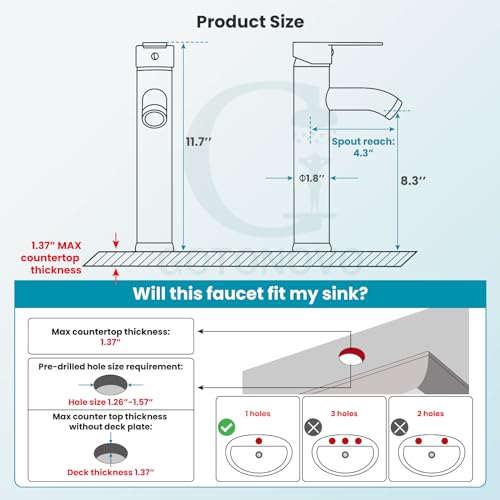 Matte Black Single Handle Vessel Sink Faucet with Pop Up Drain Q2818