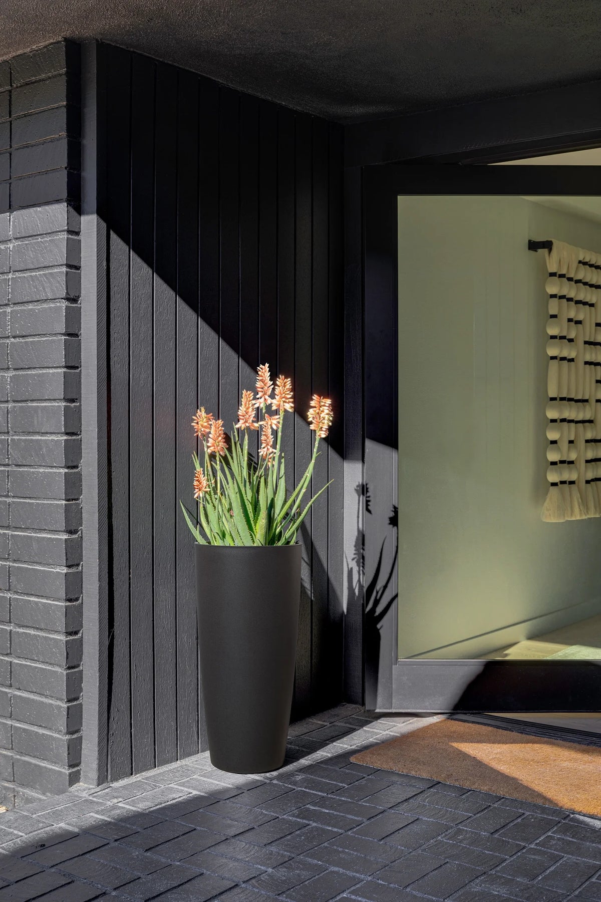 28" Black Plastic-Stone Planter J694026