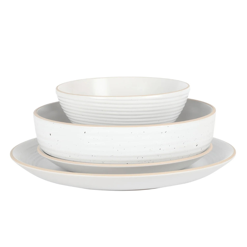 16 Piece Speckled Stoneware Dinnerware Set C3352
