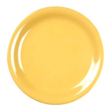 Yellow 6 1/2x22 Narrow Rim Plate, Pack of 6 B125506