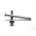 M8 x 1.25 x 50 mm Coarse Thread Machine Screw Phillips Pan Head Low Carbon Steel Zinc Plated Pk 100 X960