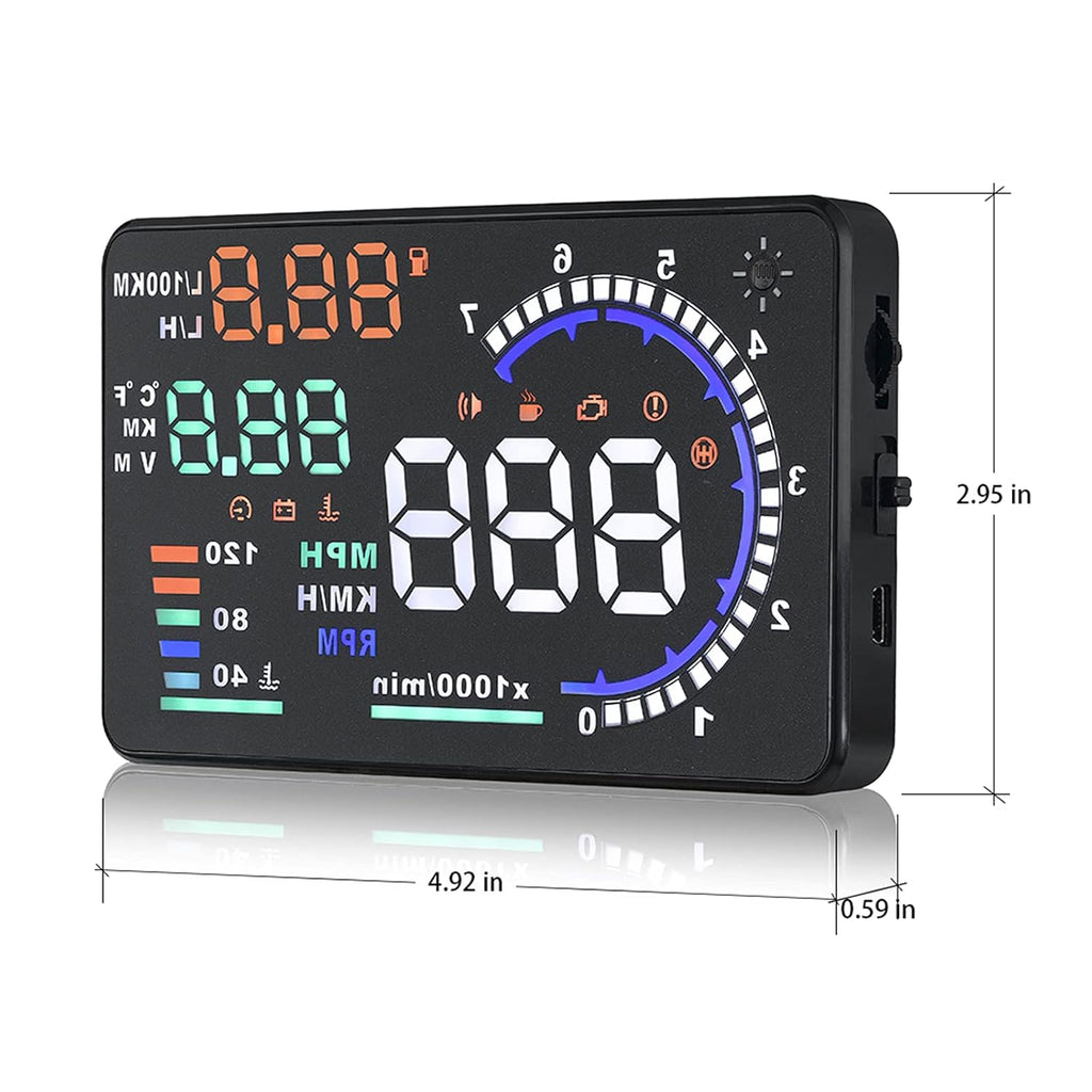 5.5 inches Multi Color Car HUD Windshield Screen Display M31054