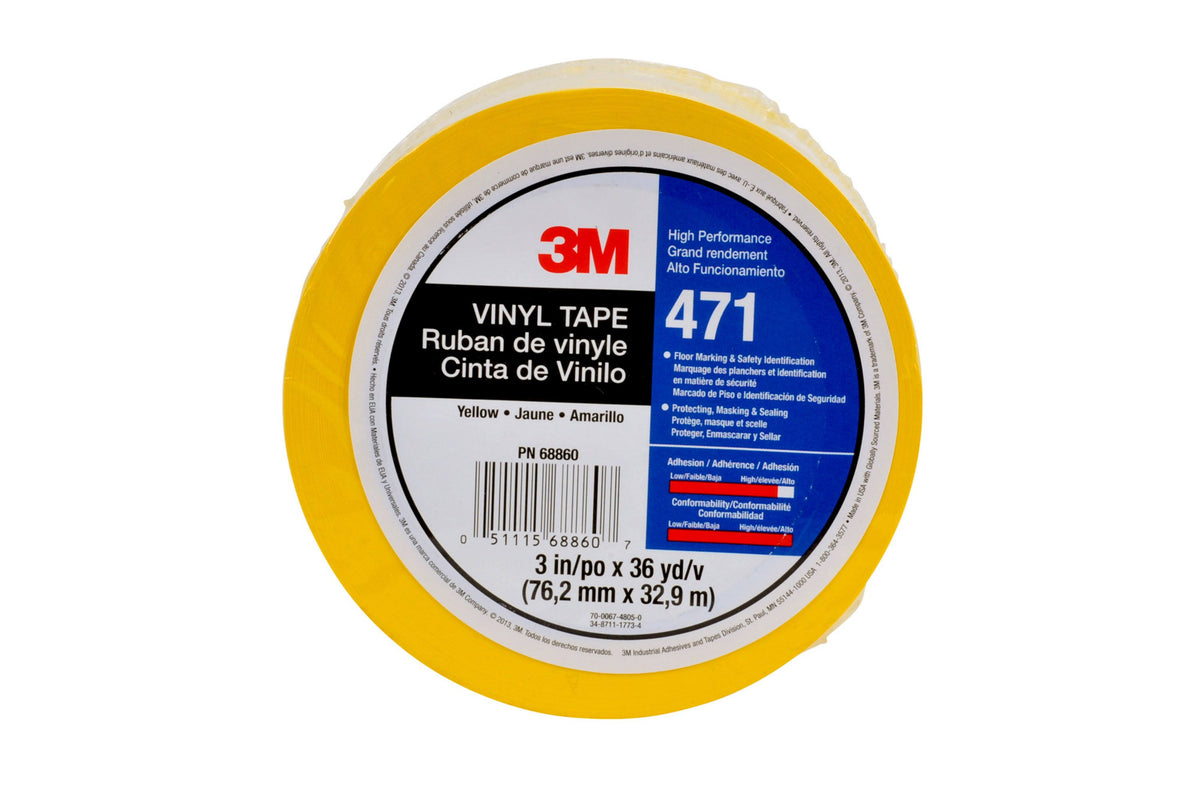 Yellow Vinyl Tape 1 in x 36 yd J2208
