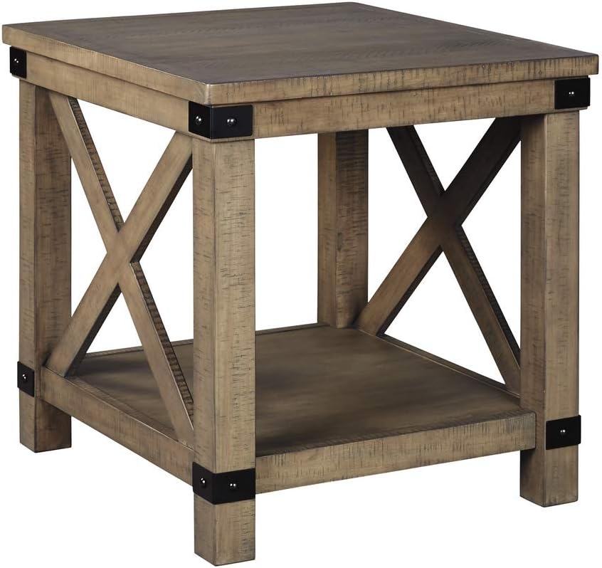 Brown Modern Farmhouse End Table Pack of 2 H127644